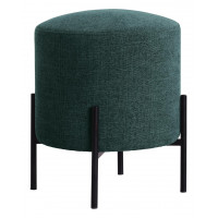 Coaster Furniture 905498 Round Upholstered Ottoman with Metal Legs